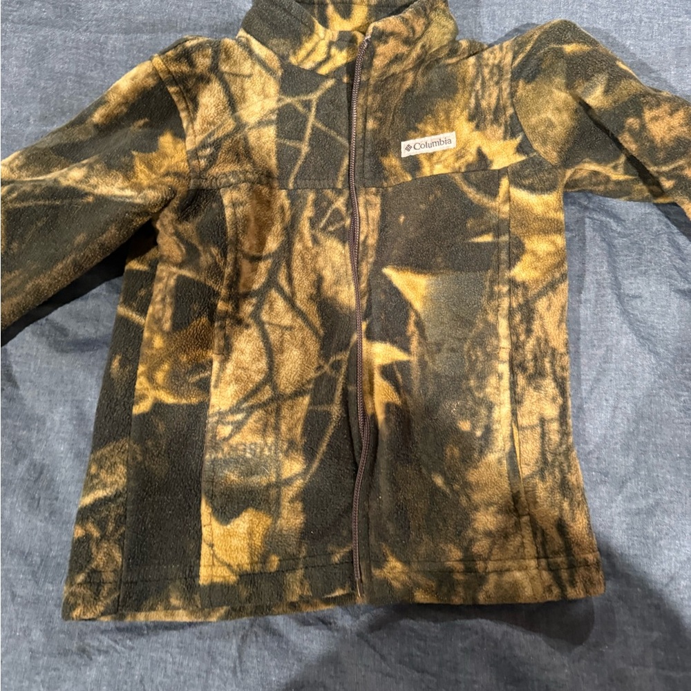 Columbia Brown and Tan Fleece Jacket